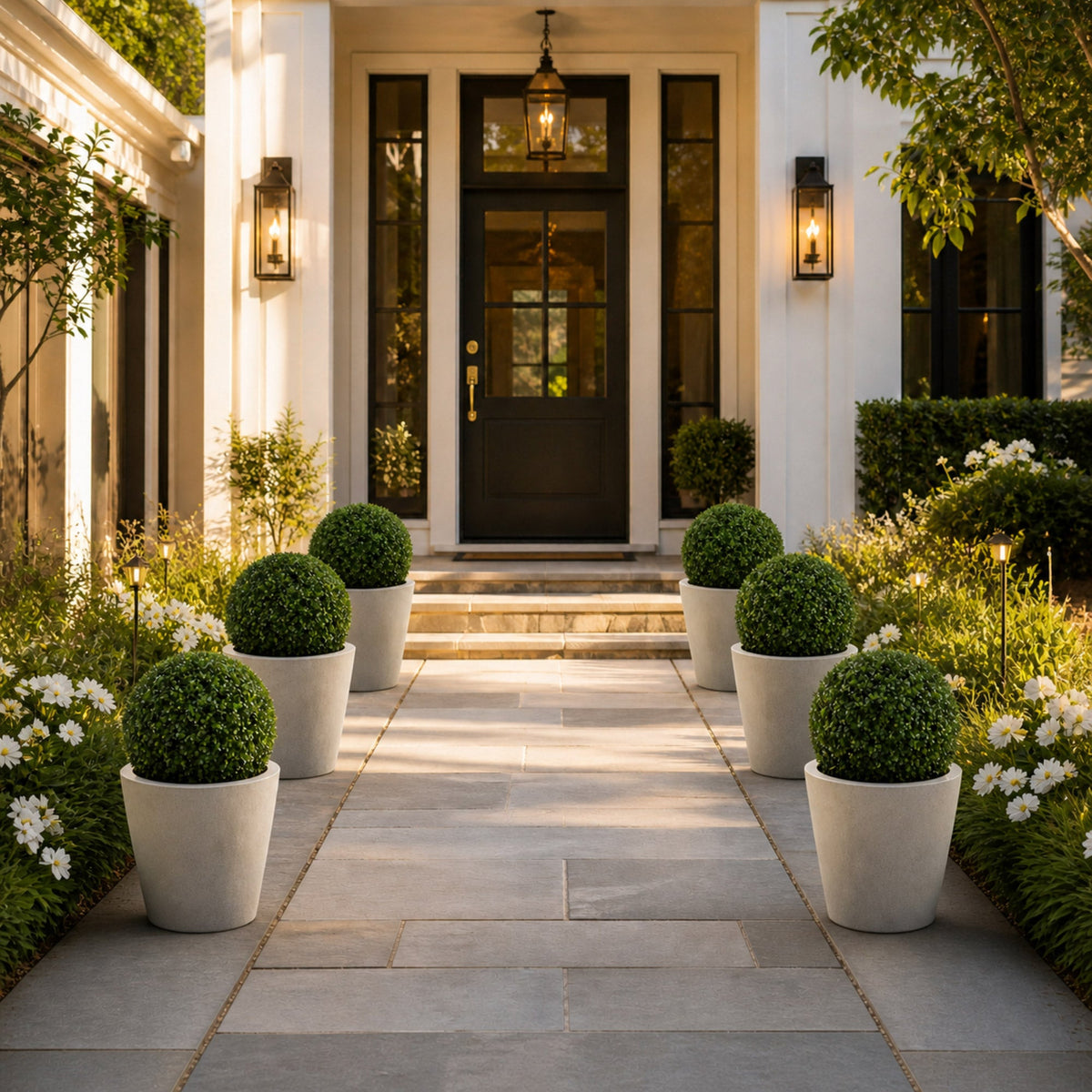 15” Boxwood Topiary Balls, 2-pack