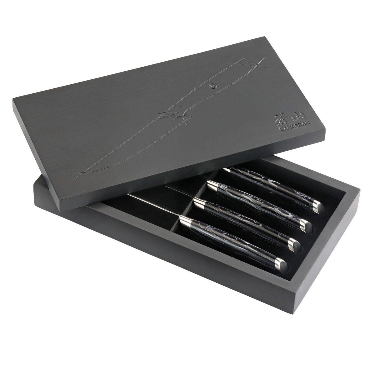 Cangshan NASU Series 4-piece Steak Knife Set with Wood Box