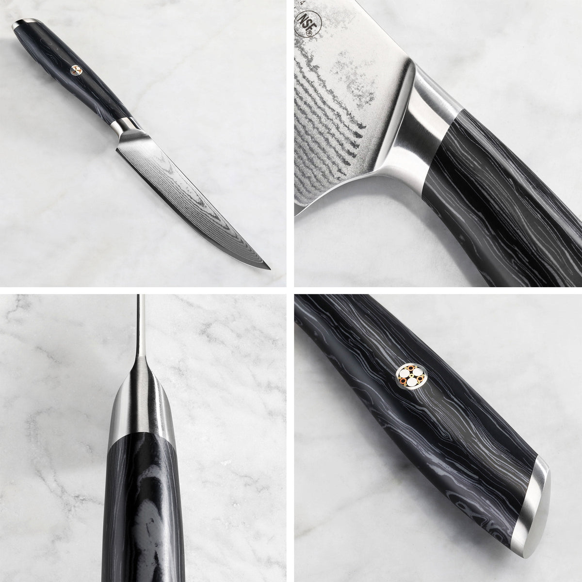 Cangshan NASU Series 4-piece Steak Knife Set with Wood Box