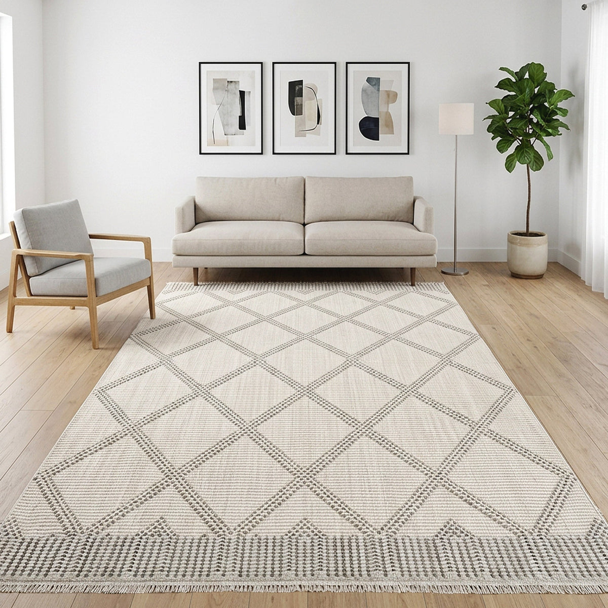 Serenity Area Rug Collection, Celine Cream Gray