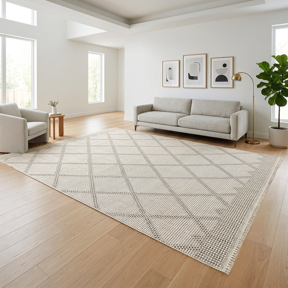 Serenity Area Rug Collection, Celine Cream Gray