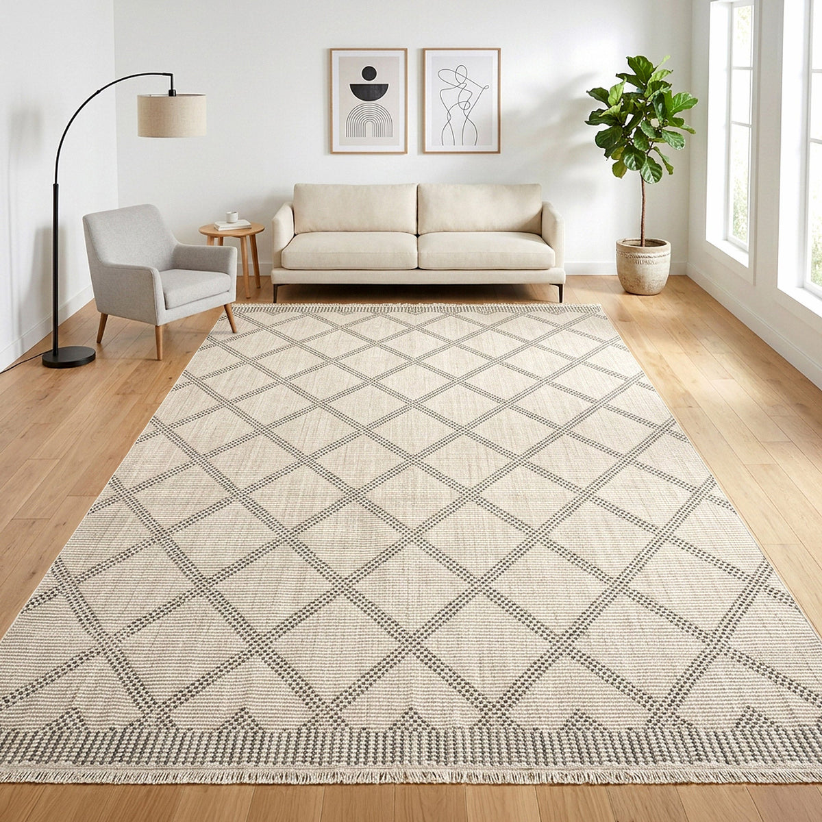 Serenity Area Rug Collection, Celine Cream Gray
