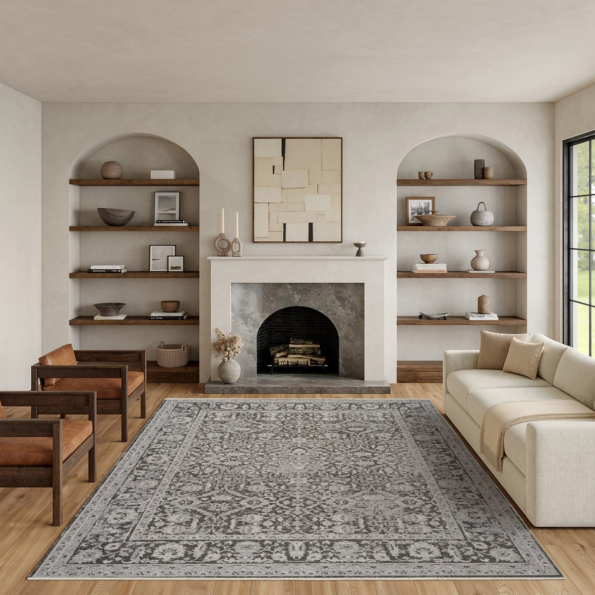 Nourison Pure Home Area Rug, Misty, 9’ x 12’