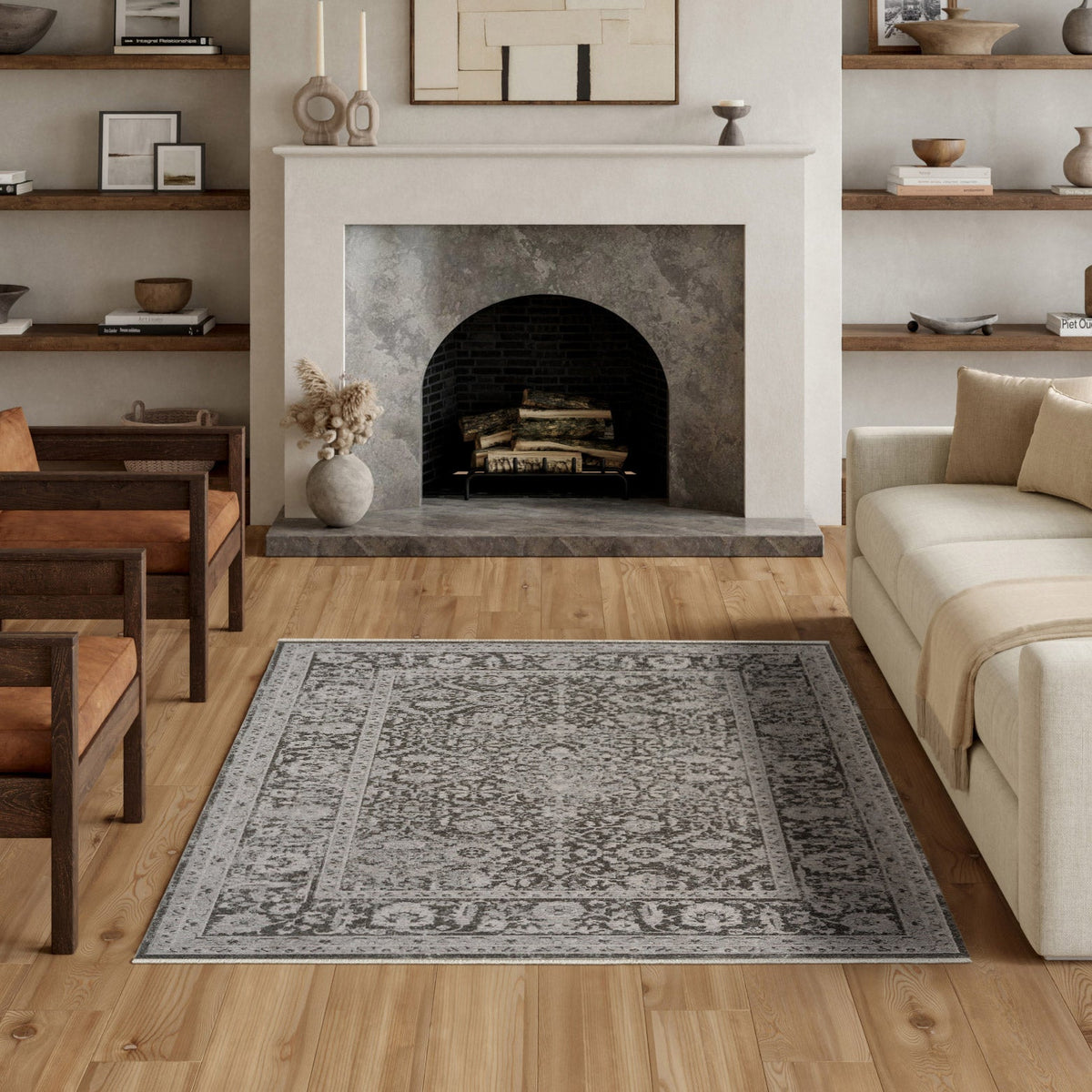 Nourison Pure Home Area Rug, Misty, 6’ x 9’