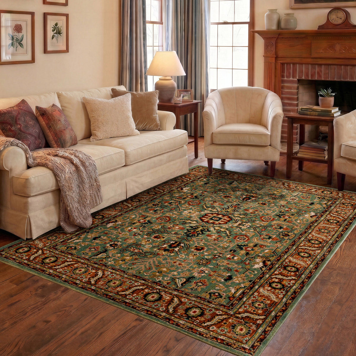 Mohawk Home Spice Market Area Rug, Mariah Aquamarine, 5'3" x 7'