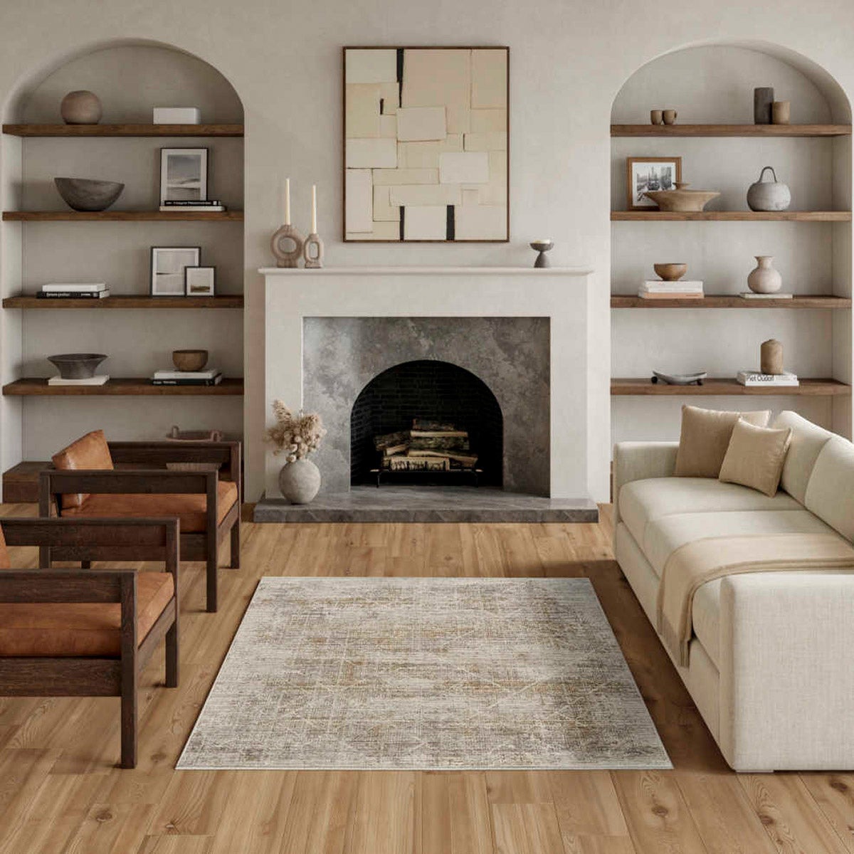 Nourison Argon Area Rug, Haze, 5’3” x 7’6”