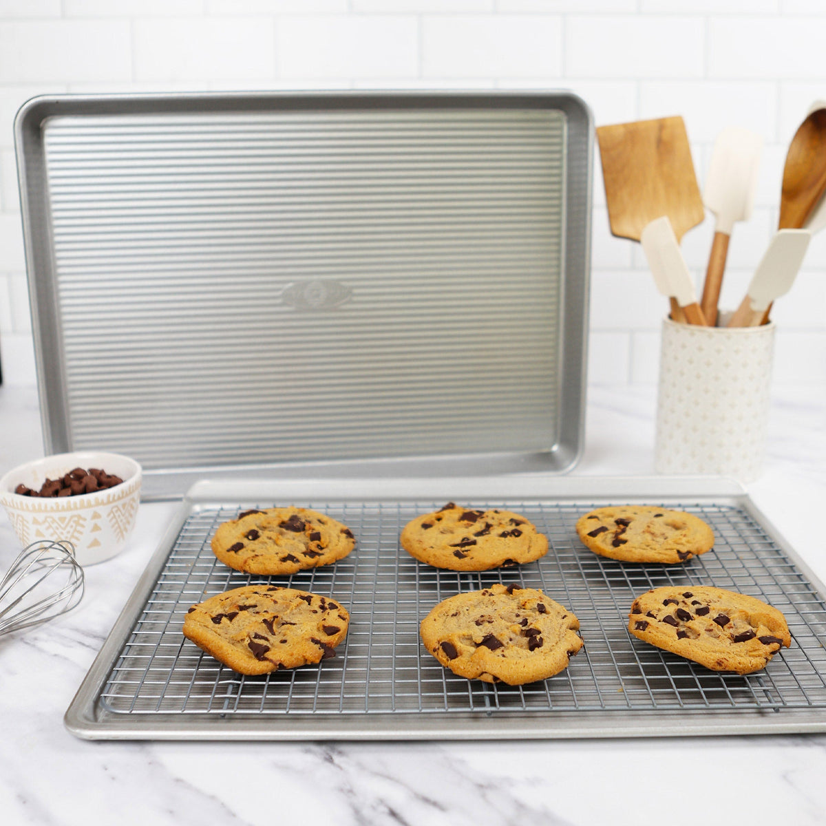 USA Pan Half Sheet, Cookie Sheet & Cooling Rack Set