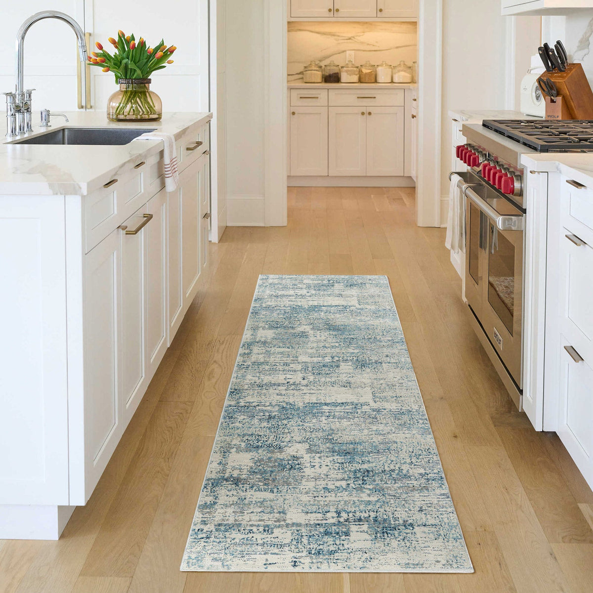 Nourison Summit Area Rug, Twilight Blue, 2’2” x 7’6”