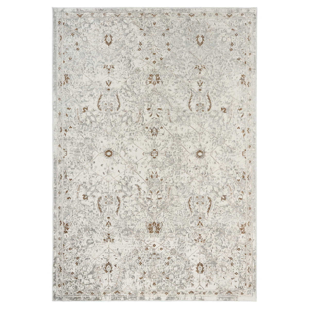 Nourison Summit Area Rug, Stone Gray, 5’3” x 7’3”