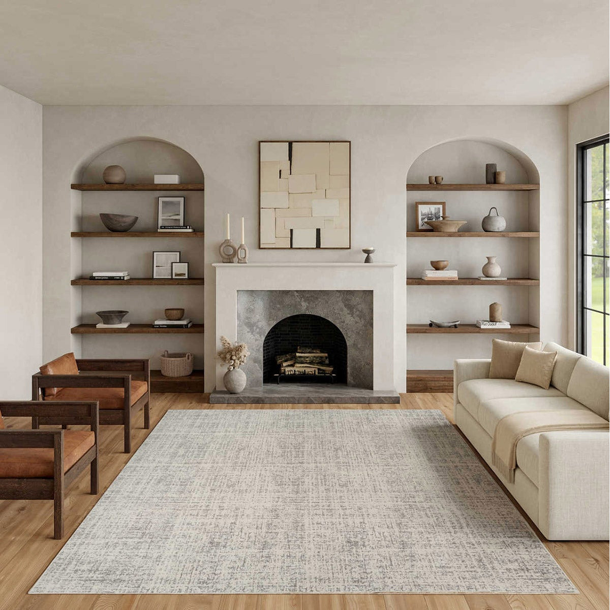 Nourison Summit Area Rug, Granite Gray, 9’ x 12’