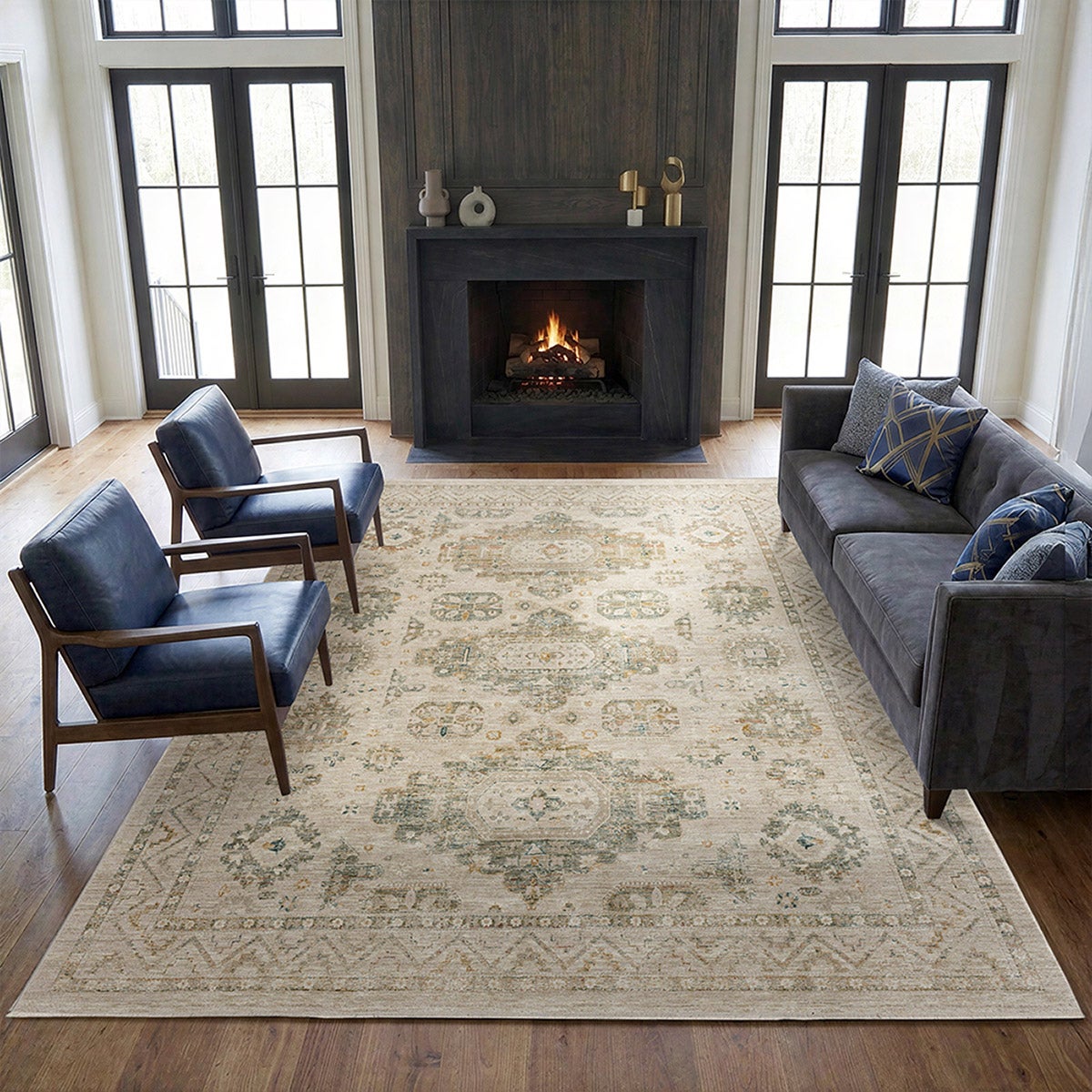 Mohawk Home Memento Area Rug, Lynette Ivory, 9’ x 12’ 11”