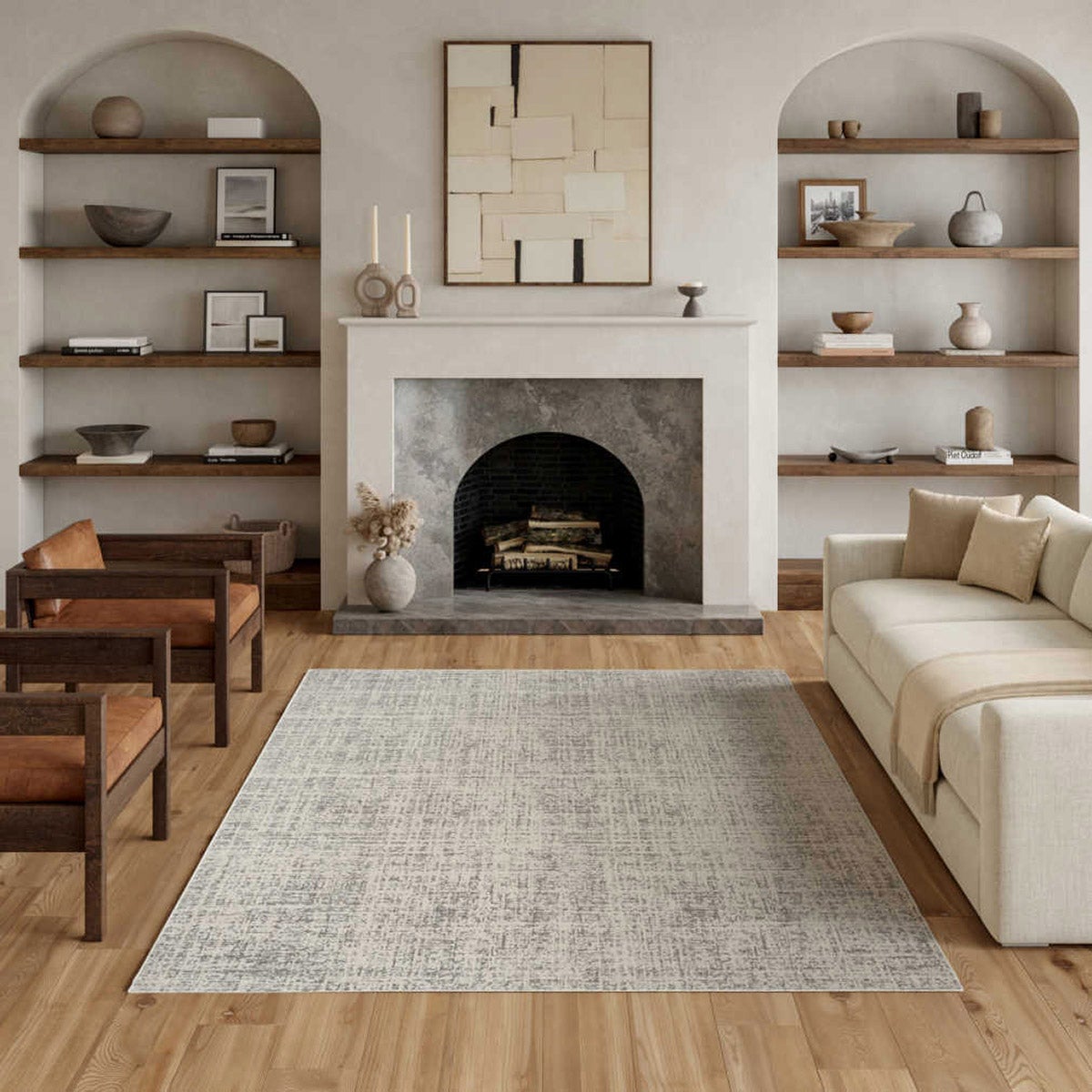 Nourison Summit Area Rug, Granite Gray, 6’6” x 9’2”