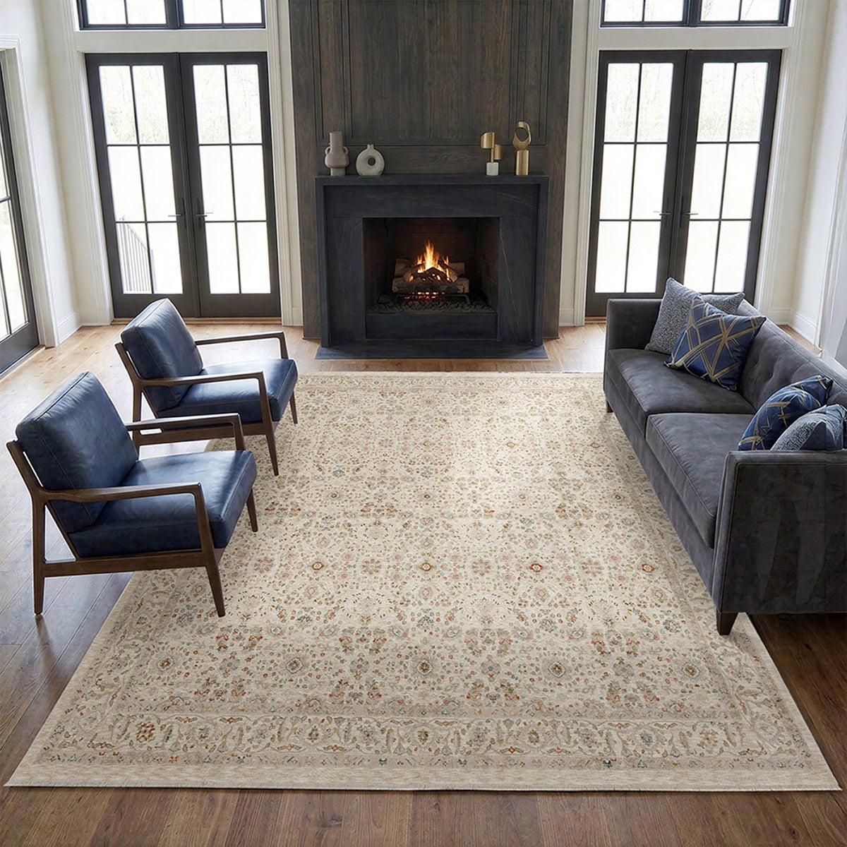 Mohawk Home Memento Area Rug, Samina Ivory, 9’ x 12’11”
