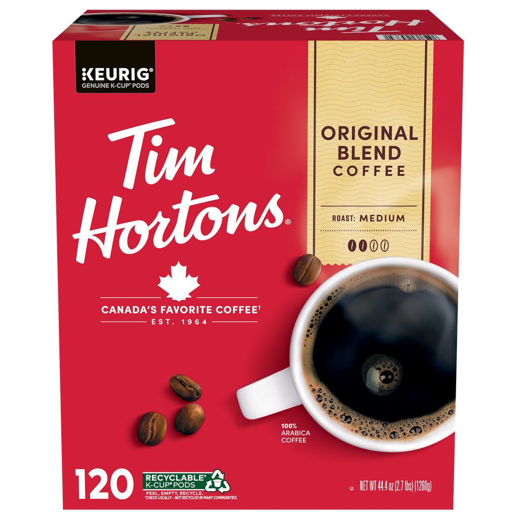 Tim Hortons Original Blend Coffee, Medium Roast, Keurig K-Cup Pods, 120 ct