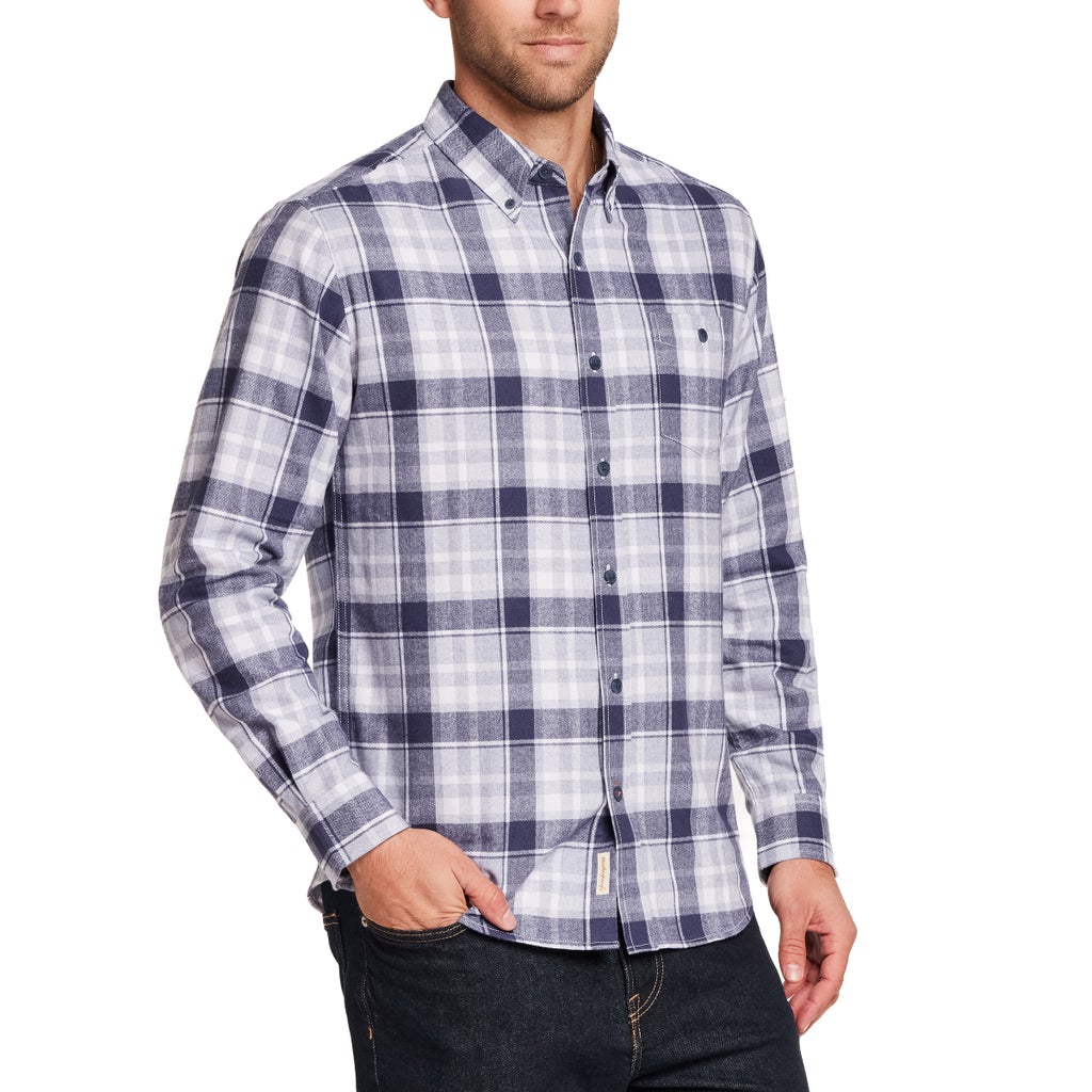 [color:blue] Weatherproof Vintage Men's Flannel Shirt - Blue - image 8