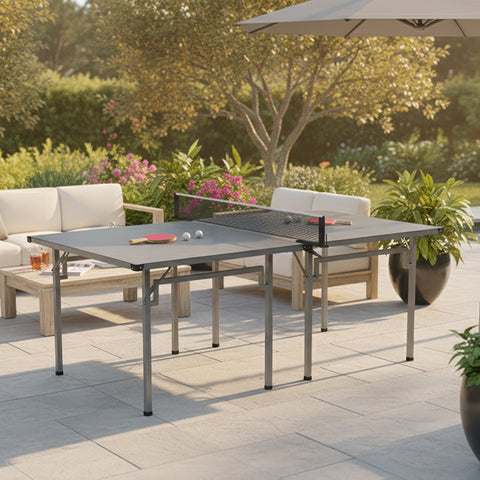 Versa 3/4 Size Outdoor Table Tennis Table with Rackets and Balls - image 8