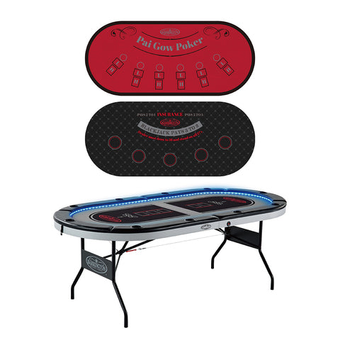 Barrington 10-player Poker Table with LED Lights - image 27