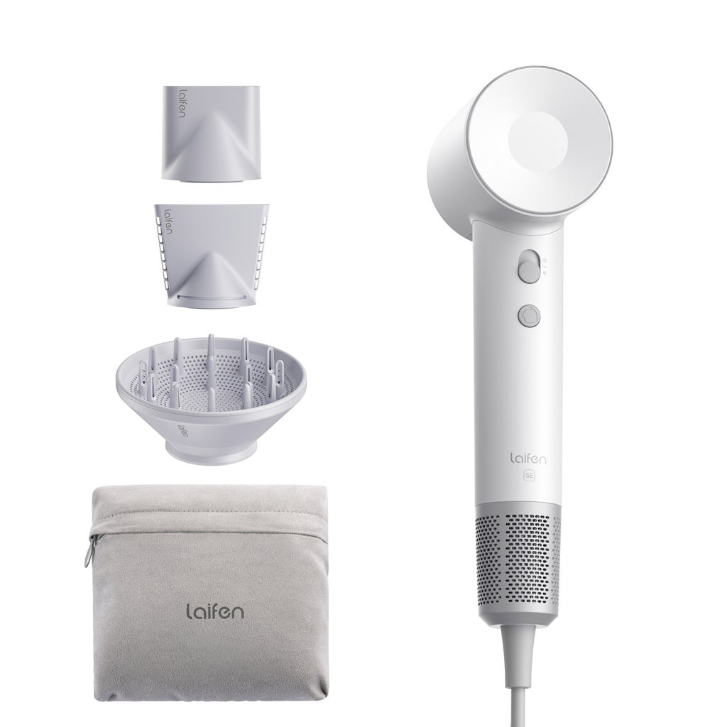 [color:white] Laifen SE Hair Dryer + Travel Bag - 1400 Watts - White - image 1