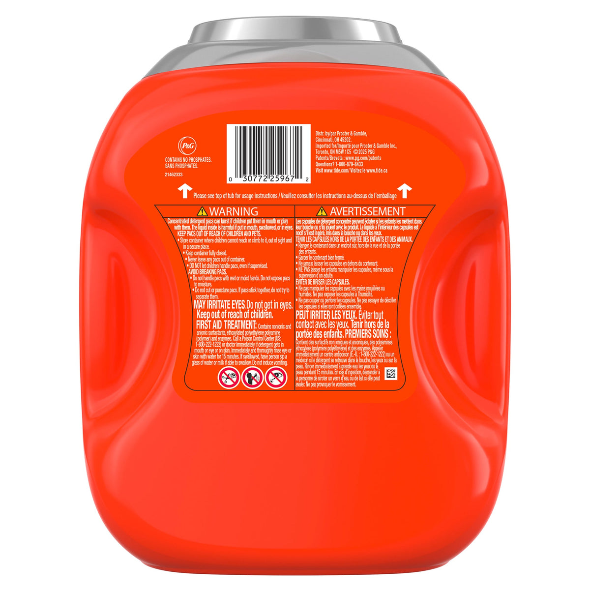 Tide PODS Laundry Detergent, Plus Ultra OXI, HE Compatible, 100 ct - image 2