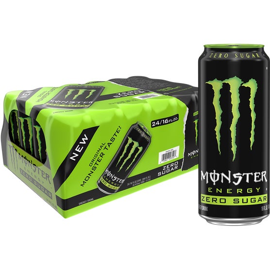 Monster Energy Drink, Zero Sugar, 16 fl oz, 24 ct