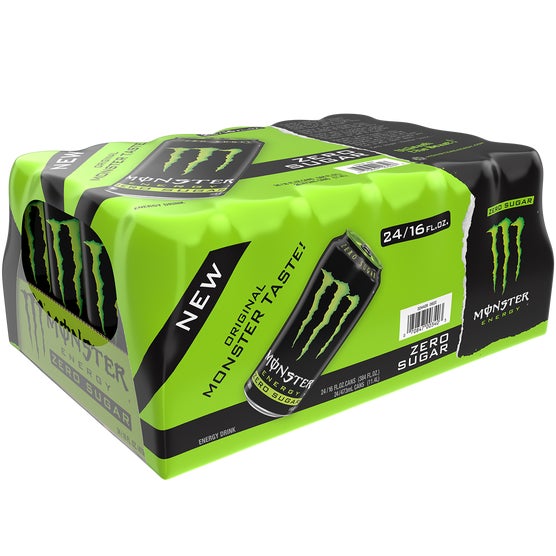 Monster Energy Drink, Zero Sugar, 16 fl oz, 24 ct