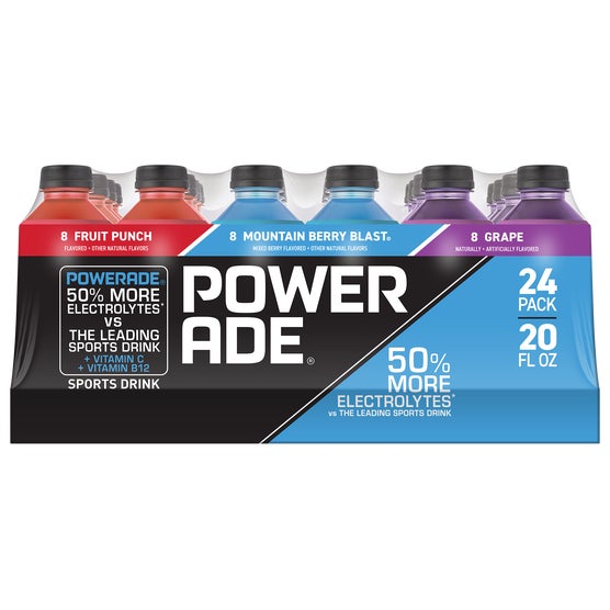 POWERADE Sports Drink, Variety Pack, 20 fl oz, 24 ct