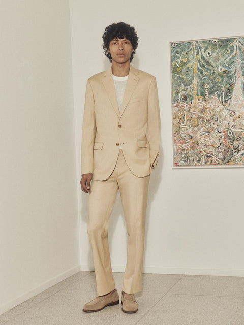 Tailored-Fit Butter Suit Pant