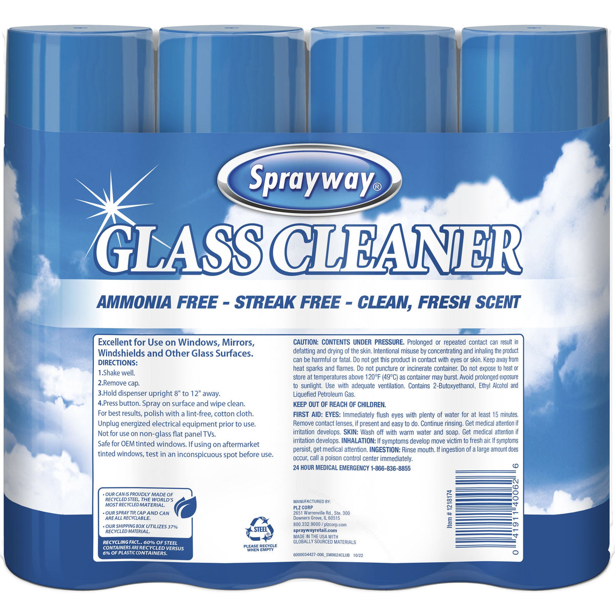 Sprayway Glass Cleaner, 23 fl oz, 4 ct - image 4