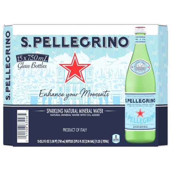 S.Pellegrino Sparkling Natural Mineral Water, 25.3 fl oz, 15 ct