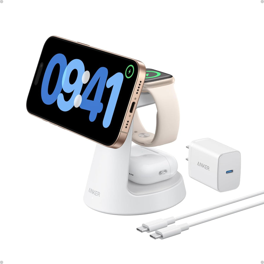 Anker MagGo Wireless Charging Station (3-in-1, Dock Stand)