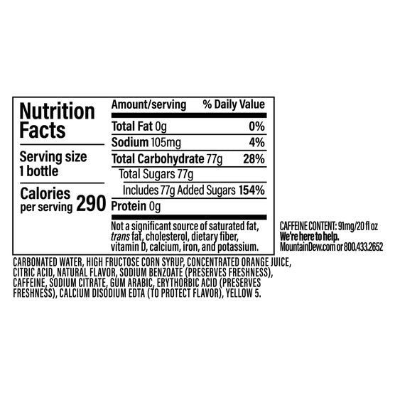 Mountain Dew, 20 fl oz, 24 ct