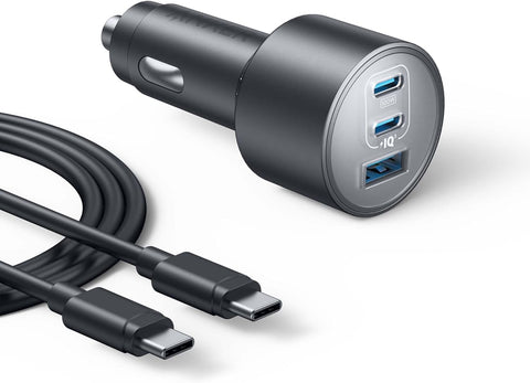 Anker USB-C Car Charger, 167.5W Max 3-Port Ultra-Compact Type-C Fast Car Charger