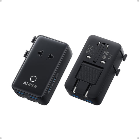 Anker Nano Travel Adapter (5-in-1, 20W, 1-Pack)