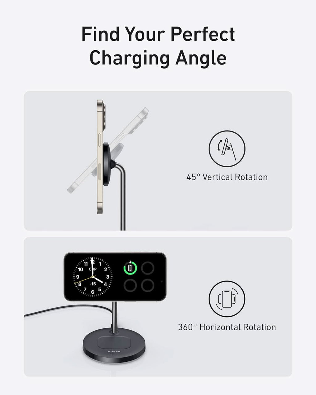 Anker MagSafe  iPhone 16 Wireless Charger (40W USB-C Adapter Included)