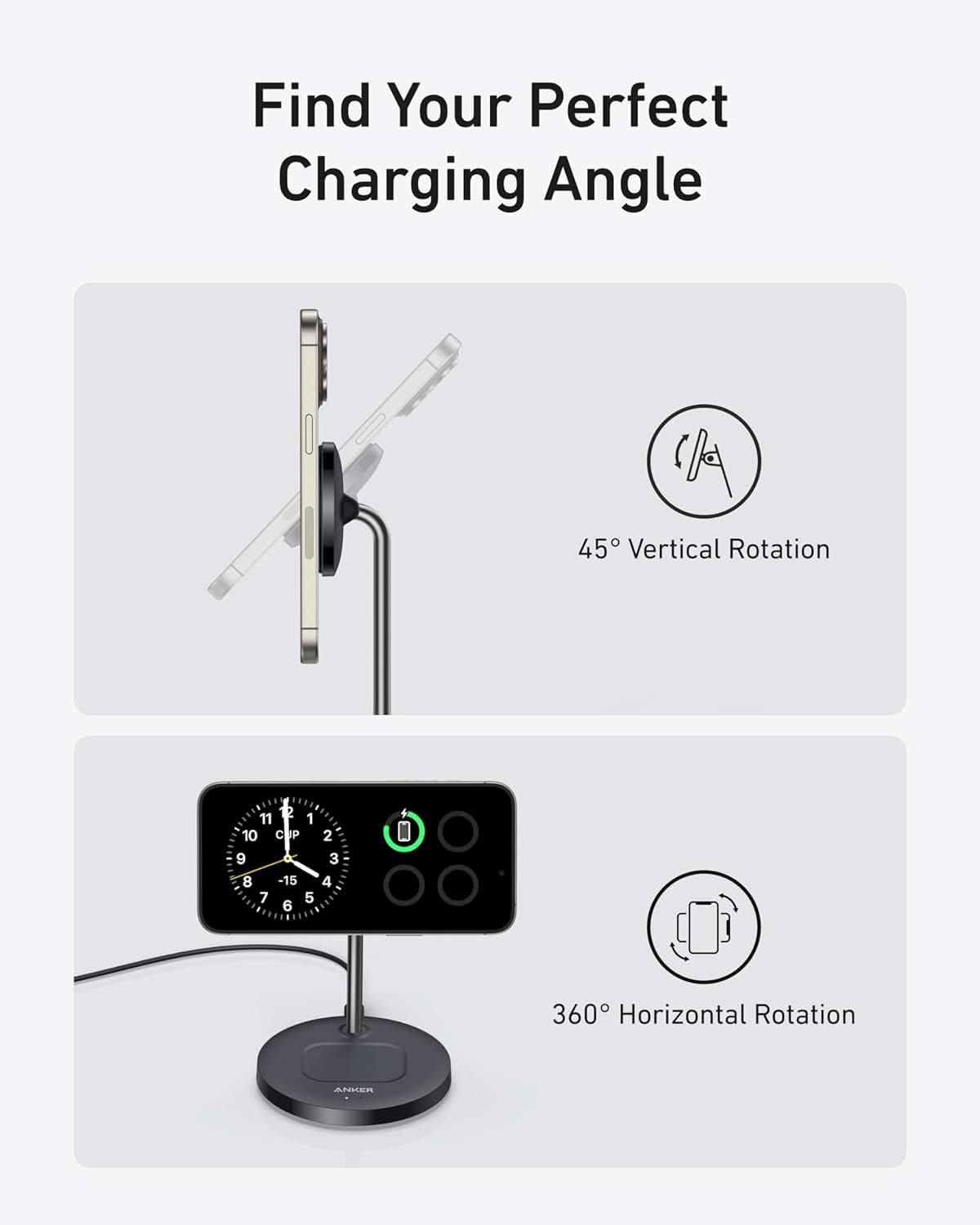Anker MagSafe  iPhone 16 Wireless Charger (40W USB-C Adapter Included)