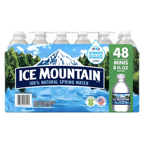 Ice Mountain Natural Spring Water, 8 fl oz, 48 ct