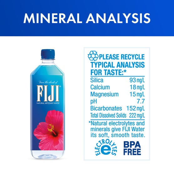 FIJI Natural Artesian Water, 1 Liter, 12 ct