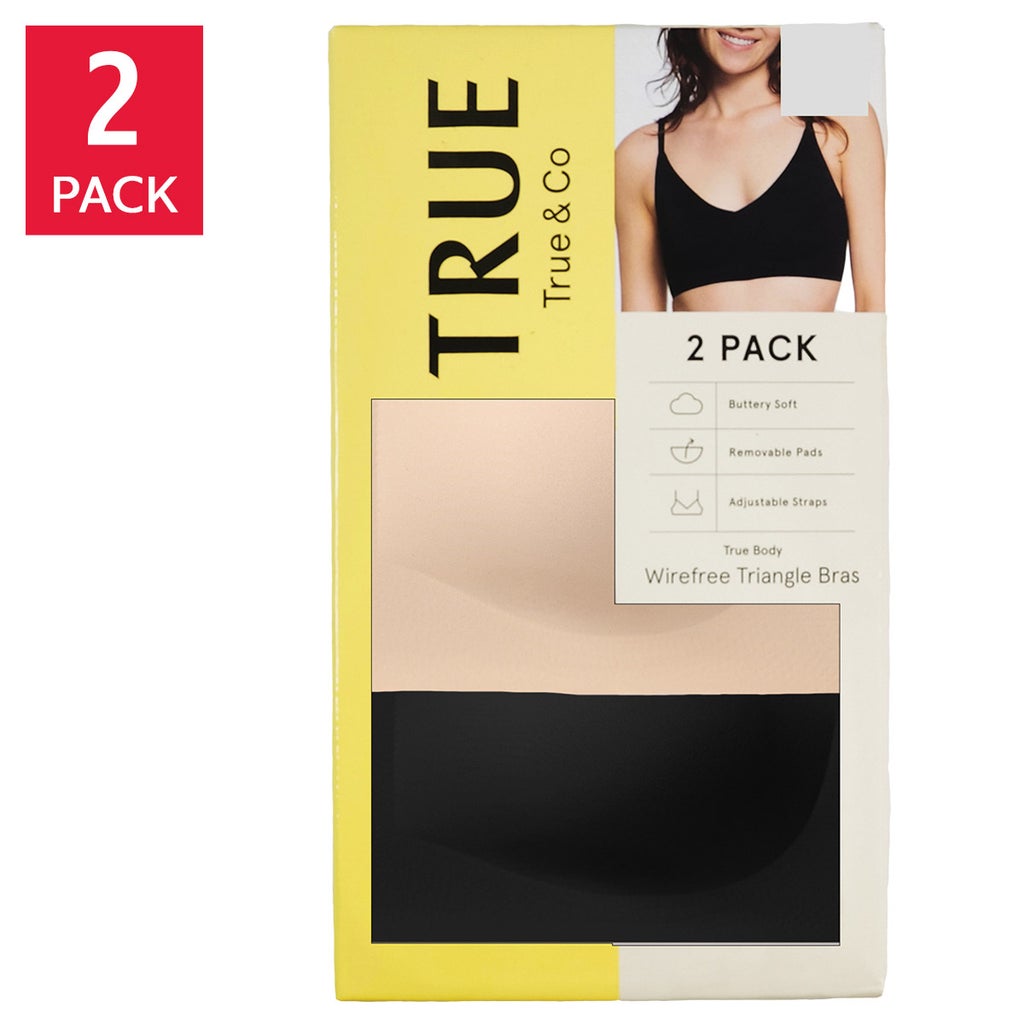 True & Co Women's Wirefree Bra, 2-pack - product image