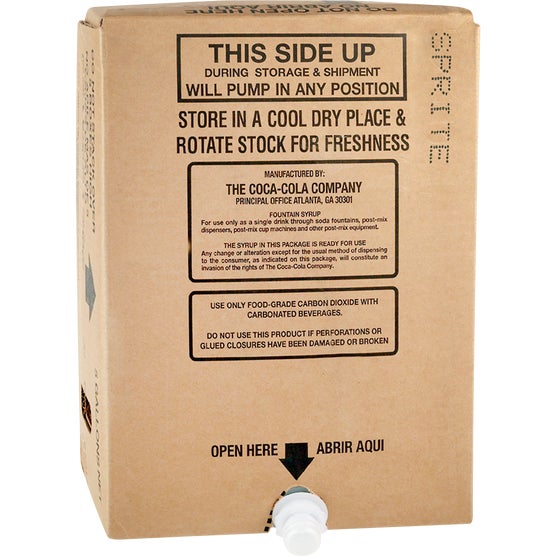 Sprite Bag-In-Box Syrup, 5 Gallon