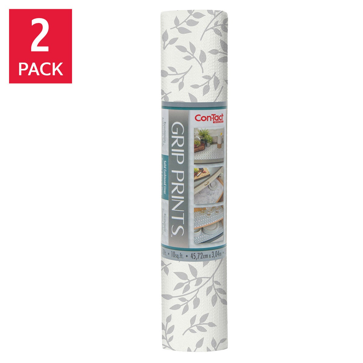 Con-Tact Grip Prints Shelf Liner, 2-pack