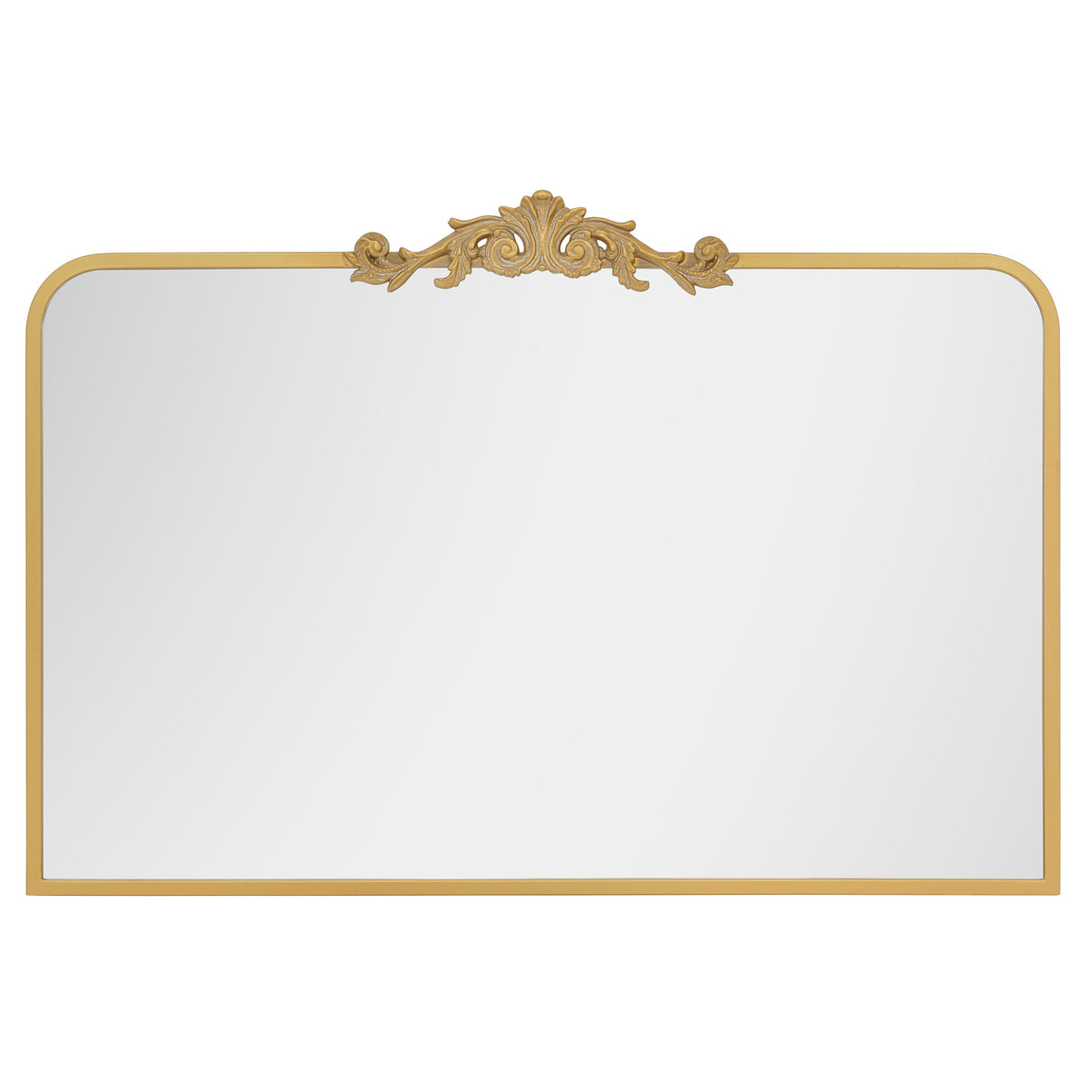 Antique Gold 26” Scroll Wall Mirror