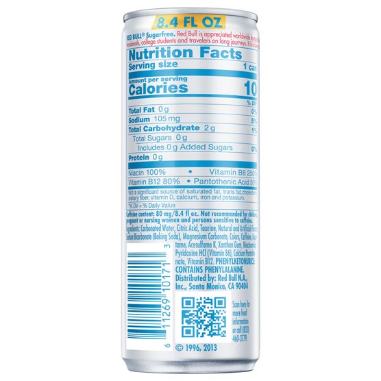 Red Bull Energy Drink, Sugar Free, 8.4 fl oz, 24 ct