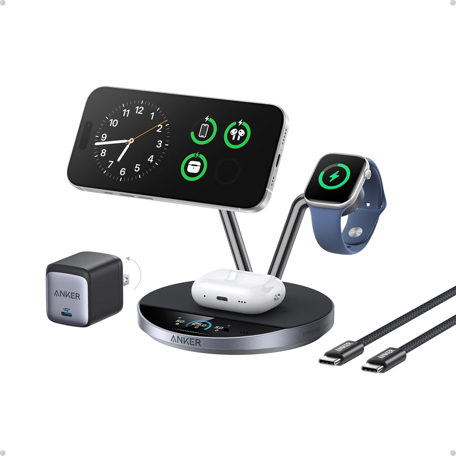 Anker Prime MagSafe Charger Compatible, 3-in-1 Charging Station
