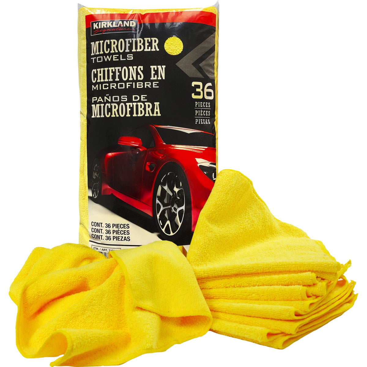 Kirkland Signature Microfiber Towels, Yellow, 36 ct - image 2
