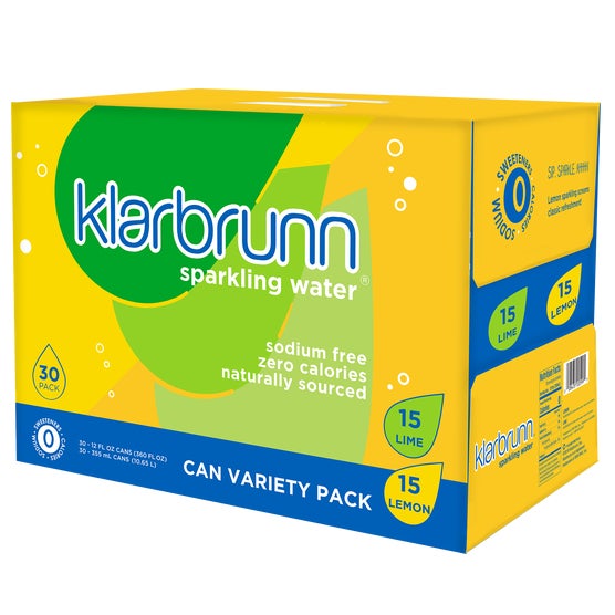 Klarbrunn Sparkling Water, Variety Pack, 12 fl oz, 30 ct