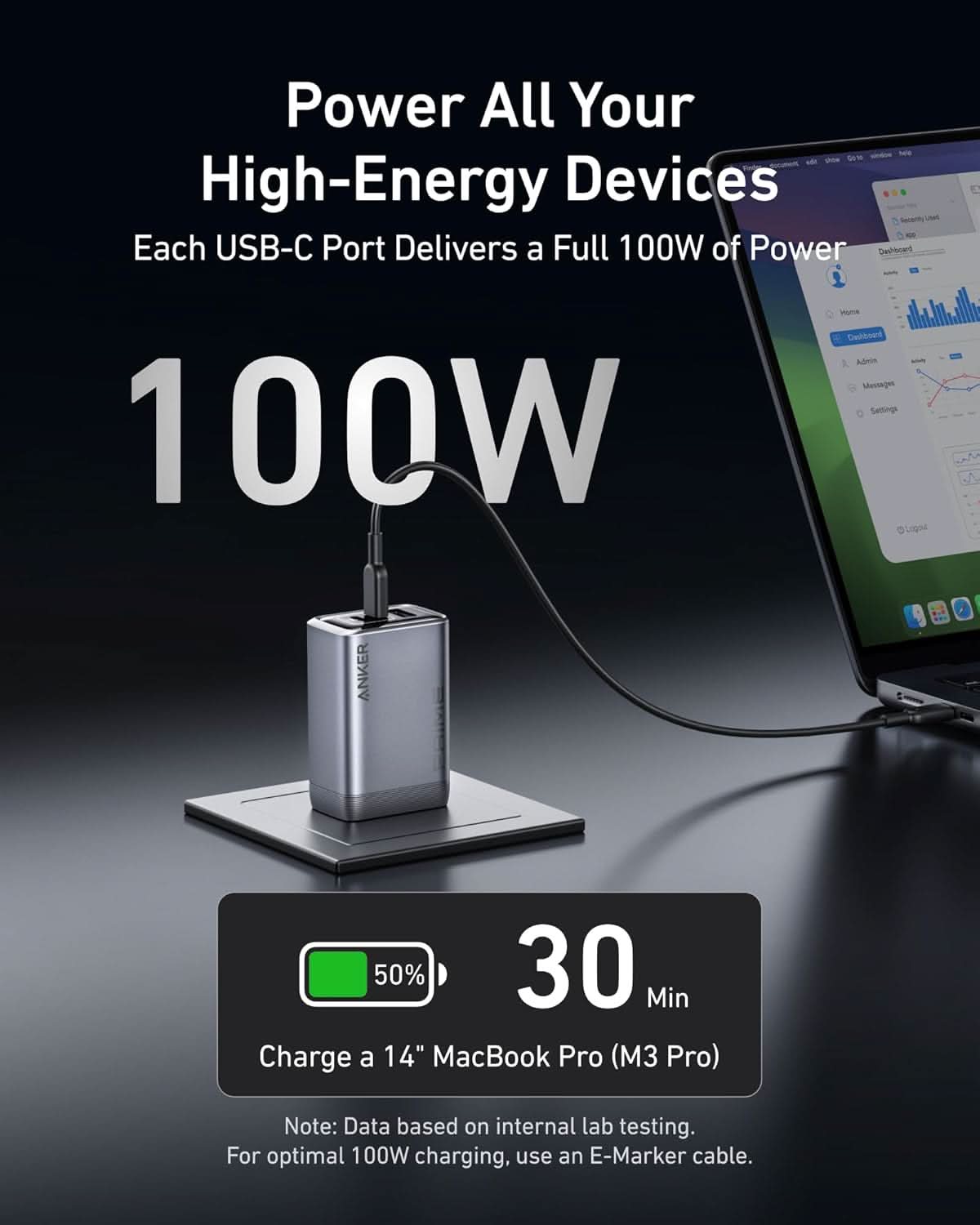 Anker Prime Charger, 100W USB-C Charger