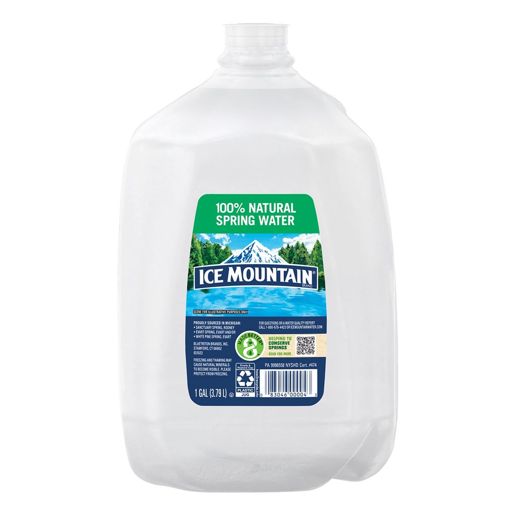 Ice Mountain Natural Spring Water, 1 Gallon, 6 ct
