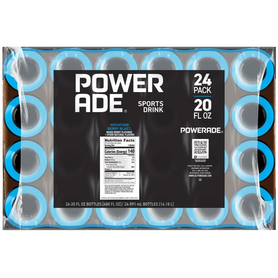 POWERADE Sports Drink, Mountain Berry Blast, 20 fl oz, 24 ct