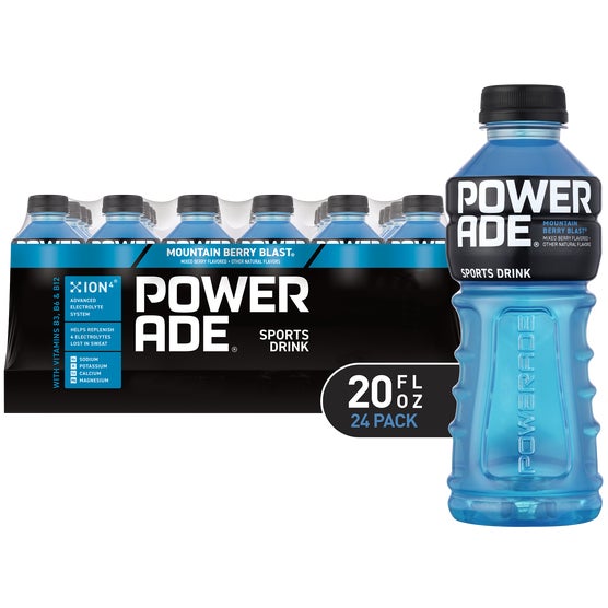 POWERADE Sports Drink, Mountain Berry Blast, 20 fl oz, 24 ct