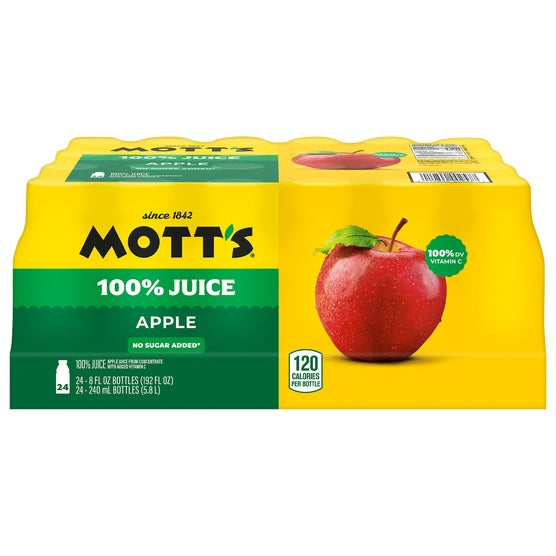 Mott's 100% Apple Juice, 8 fl oz, 24 ct